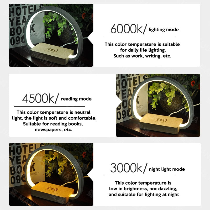 Bedside Lamp Wireless Charger