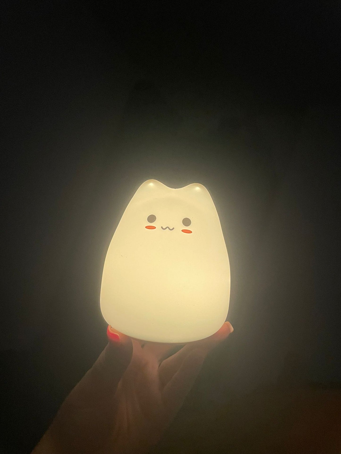 Cat lamp is spreading a warm glow