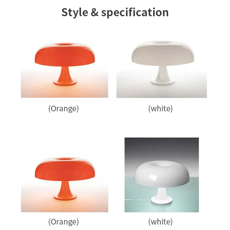 Designer Nordic Led Mushroom Table Modern Retro Minimalist