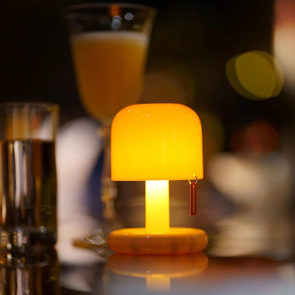 Mini Sunset Night Light Mushroom Table Lamps Creative Bedroom Bedside LED Light