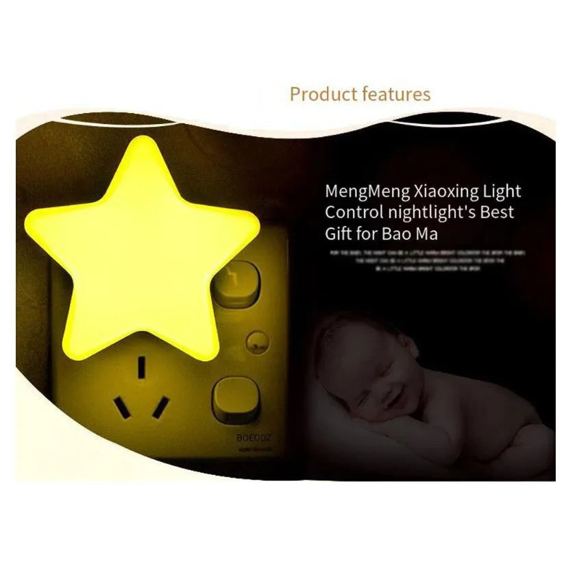 Star Mini LED Night Light US/EU Energy-saving Light